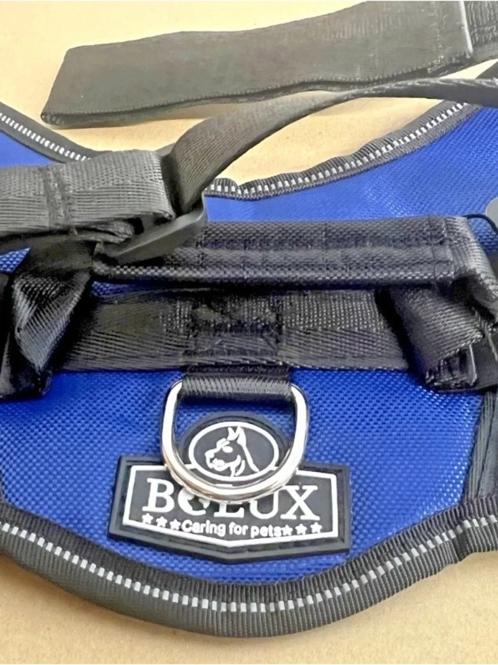 Bolux Blue Dog Harness Small Dog Adjustable - Fabric - Breathable - Handle